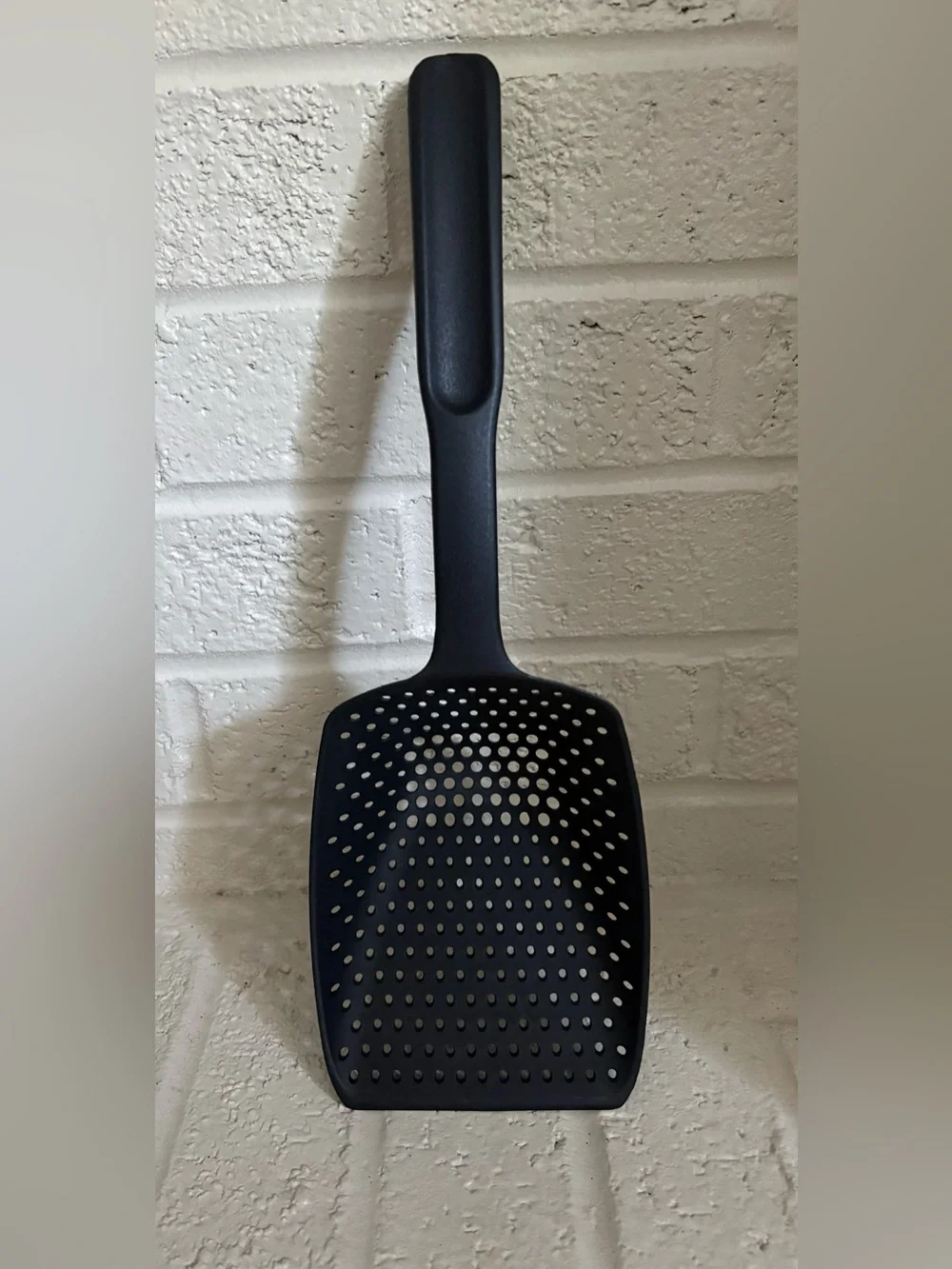 Pampered Chef Scoop ‘N Drain Slotted Spoon Strainer Black